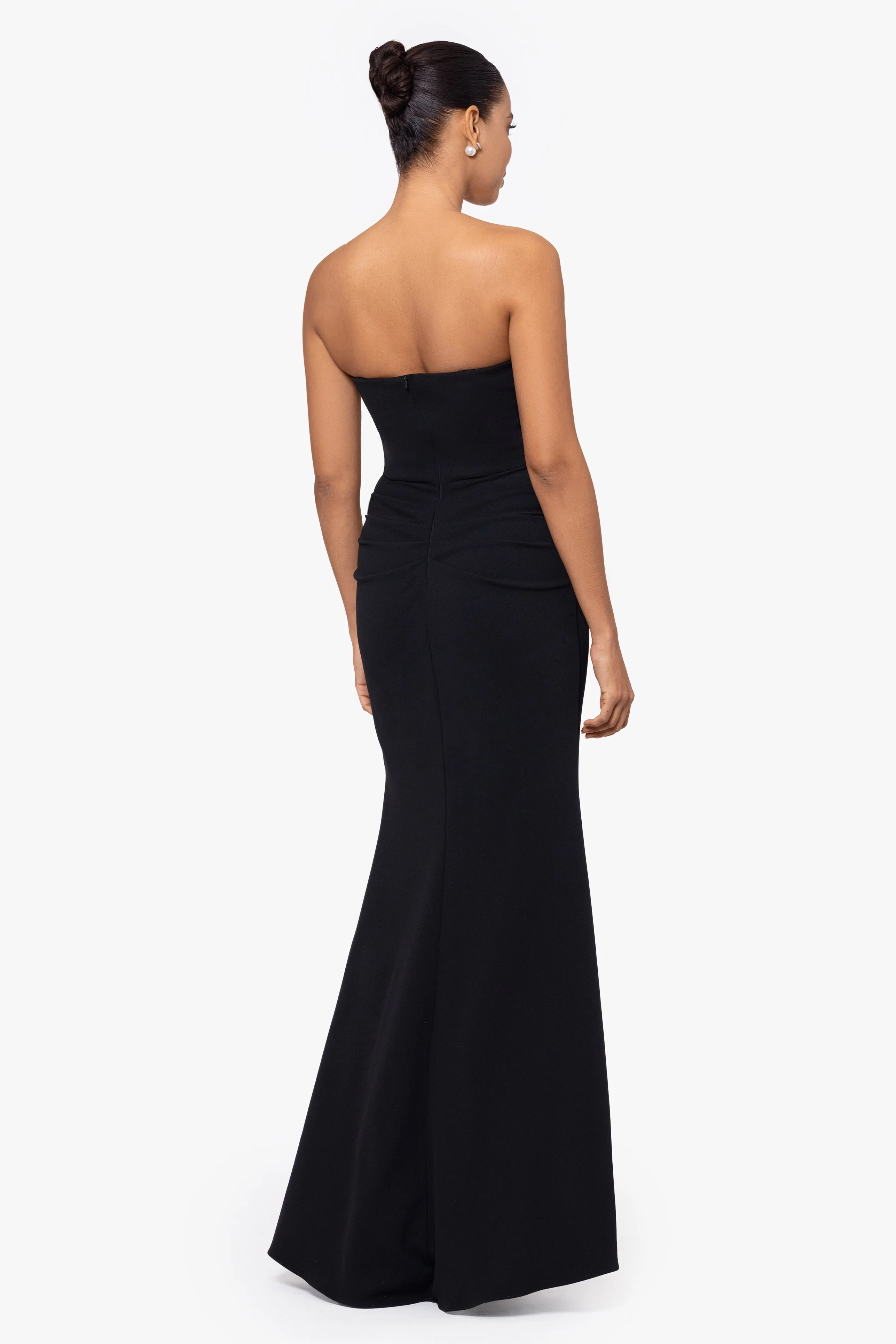 "Davina" Scuba Crepe Bustier Floor Length Dress sold by Xscape product image thumbnail 2