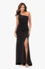"Alora" Long Scuba One Shoulder Gown sold by Xscape