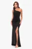 "Alora" Long Scuba One Shoulder Gown sold by Xscape