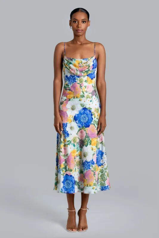 GHRAIL "Mason" Printed Satin Midi made by Xscape