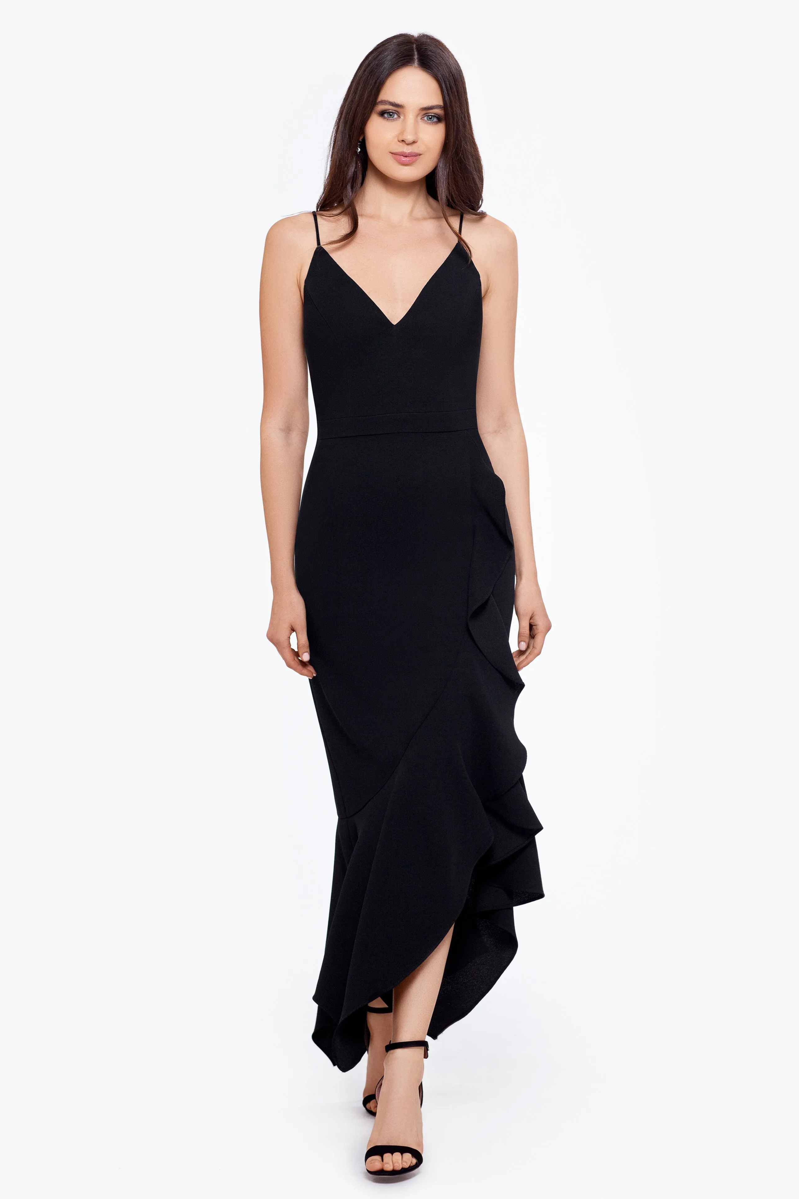 "Sharon" Midi Spaghetti Strap V-Neck Dress sold by Xscape