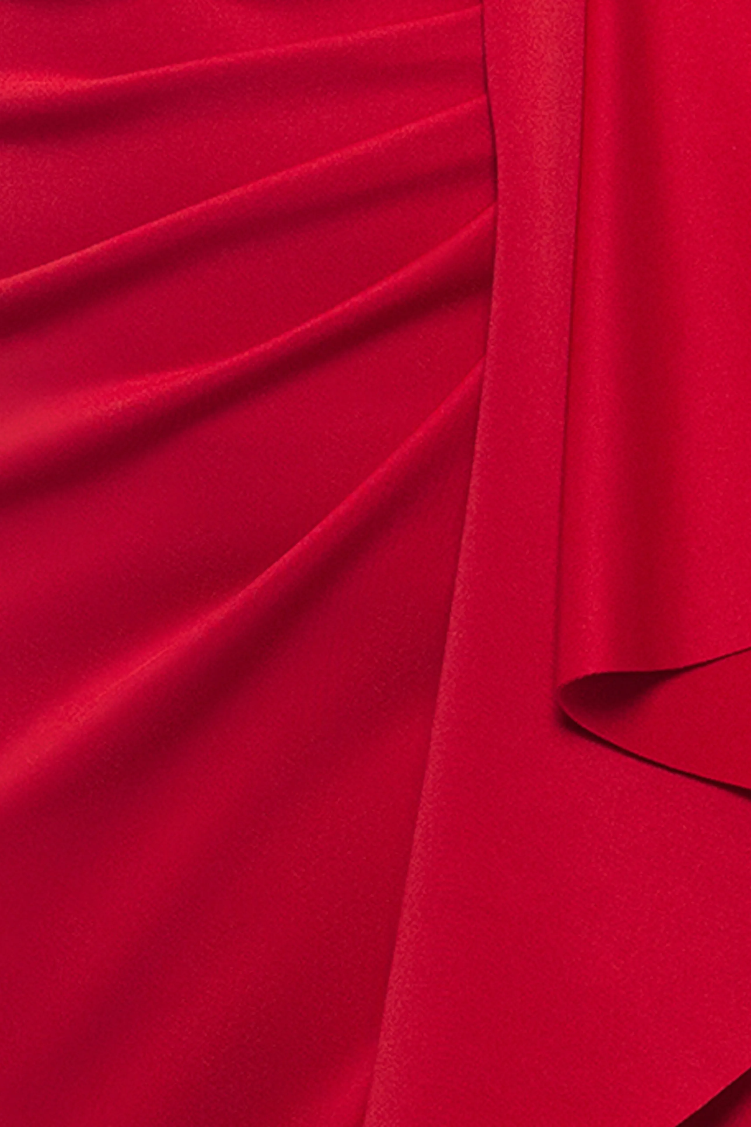 "Tana" Long Scuba One Shoulder Ruffle Floor Length Dress sold by Xscape product image thumbnail 5