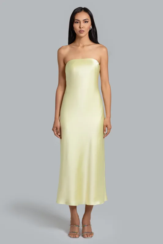 GHRAIL "Nora" Satin Midi sold by Xscape