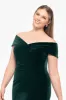 Plus "Charmaine" Long Off the Shoulder Velvet Gown sold by Xscape