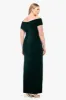 Plus "Charmaine" Long Off the Shoulder Velvet Gown sold by Xscape