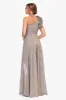 "Havannah" One Shoulder Ruffle Glitter Gown sold by Xscape