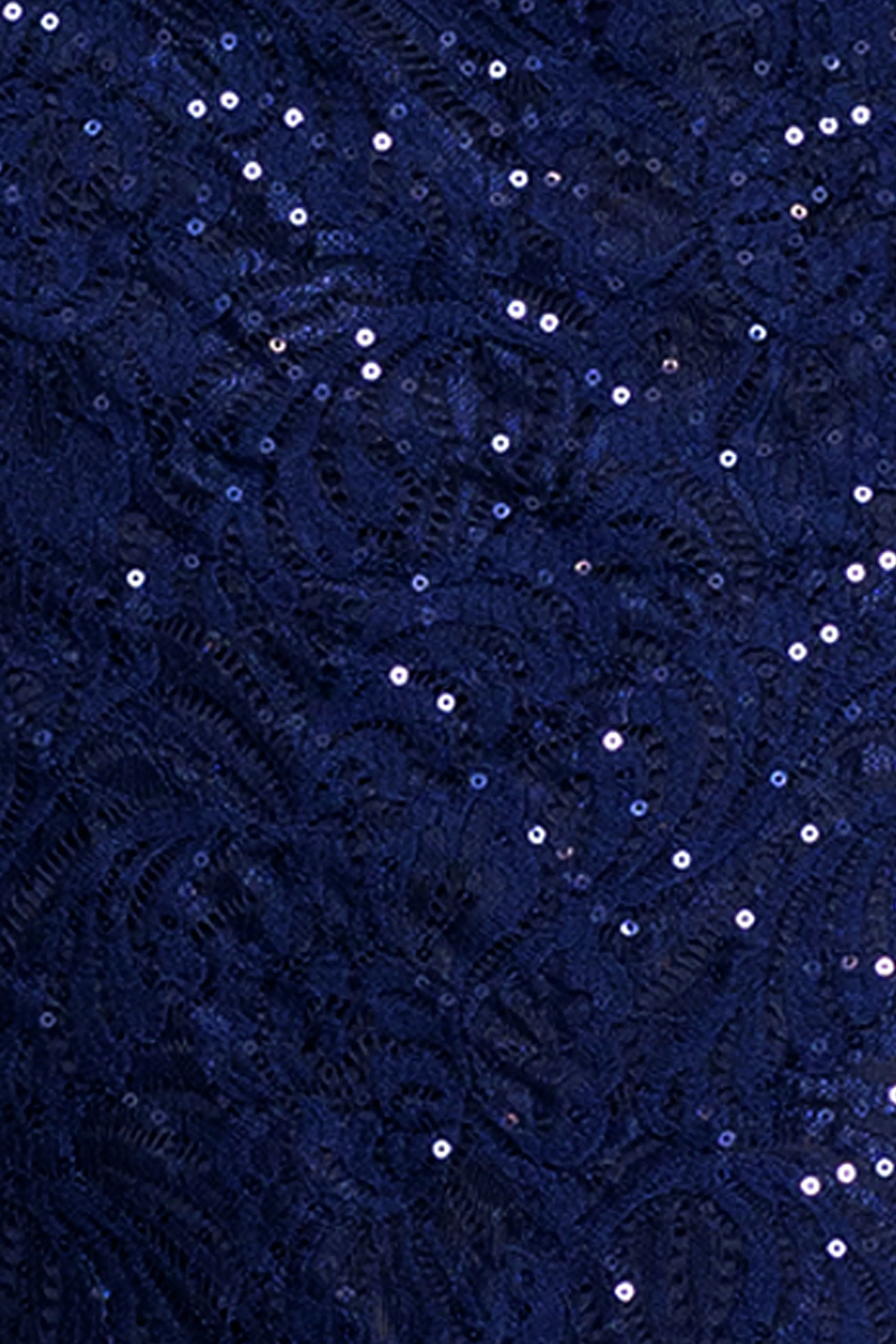 "Ara" Long Sequin Lace Off the Shoulder 3/4 Sleeve sold by Xscape product image thumbnail 5