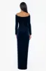 "Christy" Long Off the Shoulder Velvet Dress sold by Xscape