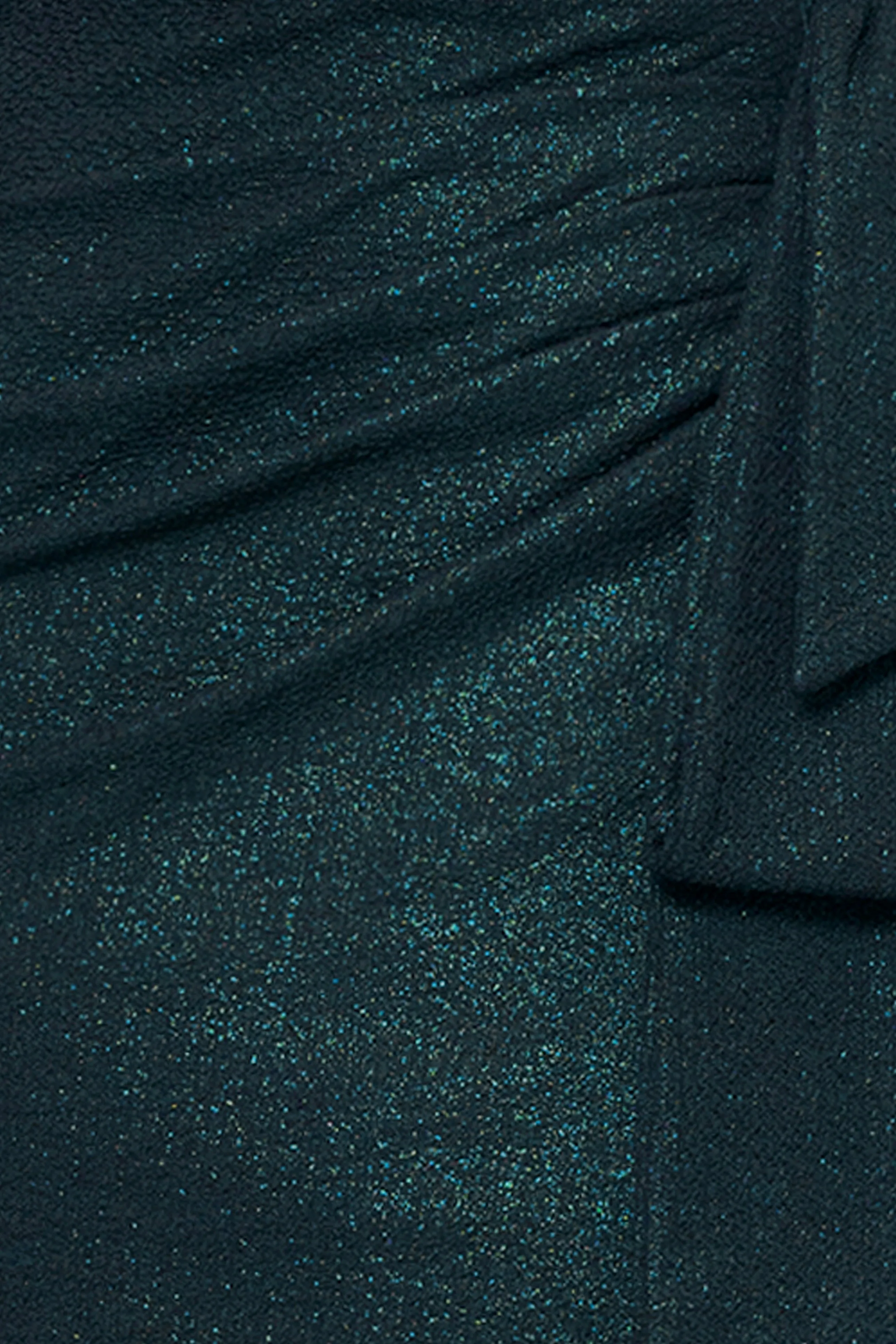 "Shelby" Long V-Neck Ruffle Foil Knit Dress sold by Xscape product image thumbnail 4