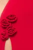 "Rosa" Long Scuba Crepe Rose Embellished Dress sold by Xscape