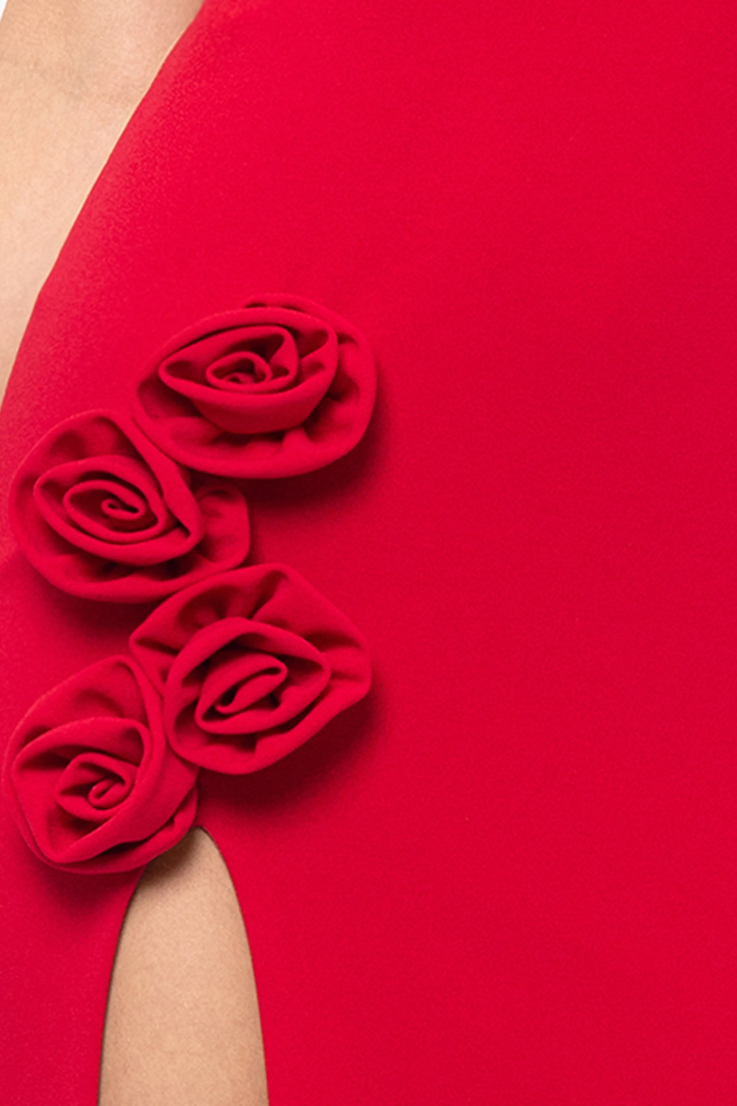 "Rosa" Long Scuba Crepe Rose Embellished Dress sold by Xscape product image thumbnail 5