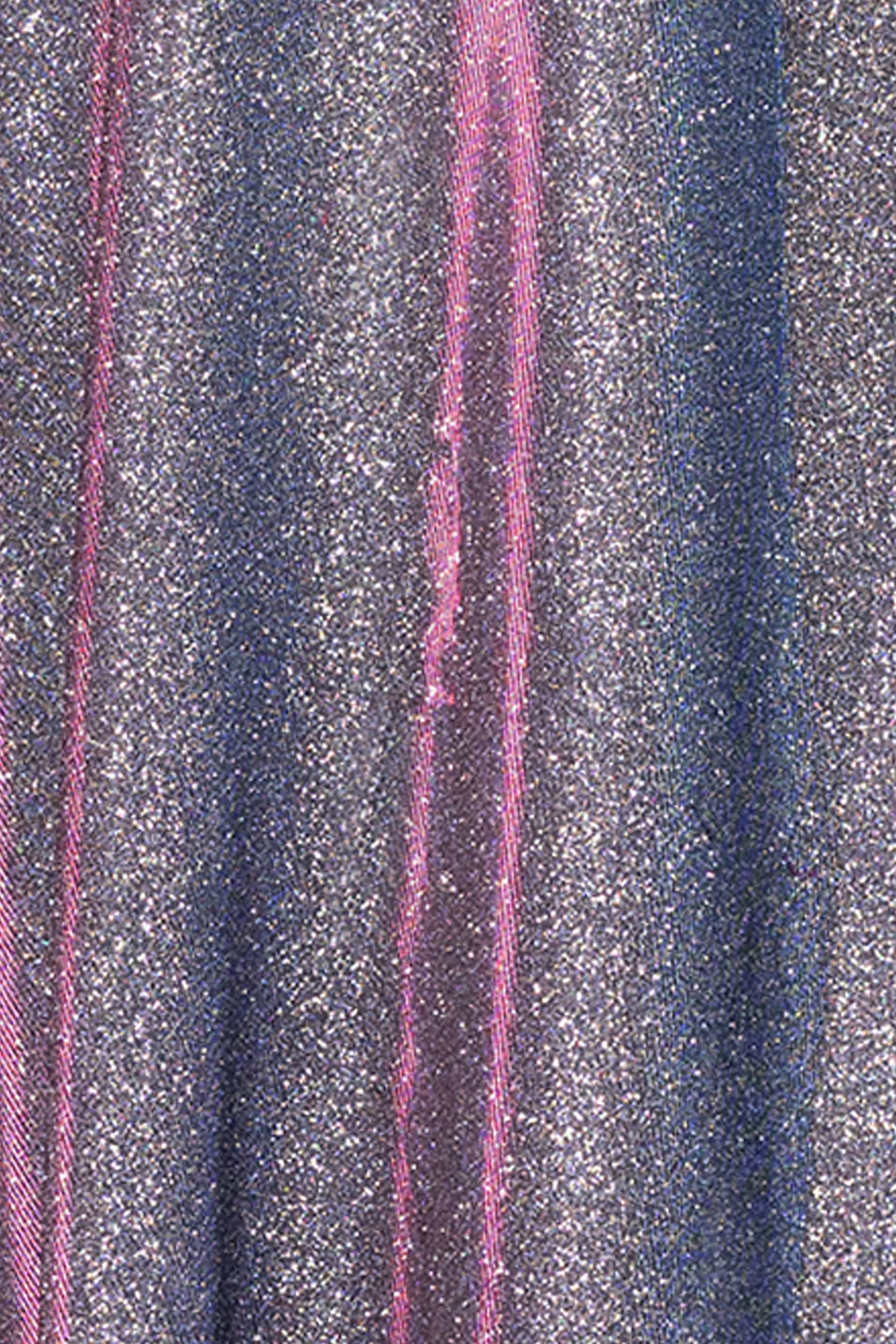 Plus "Havannah" One Shoulder Ruffle Glitter Gown sold by Xscape product image thumbnail 5