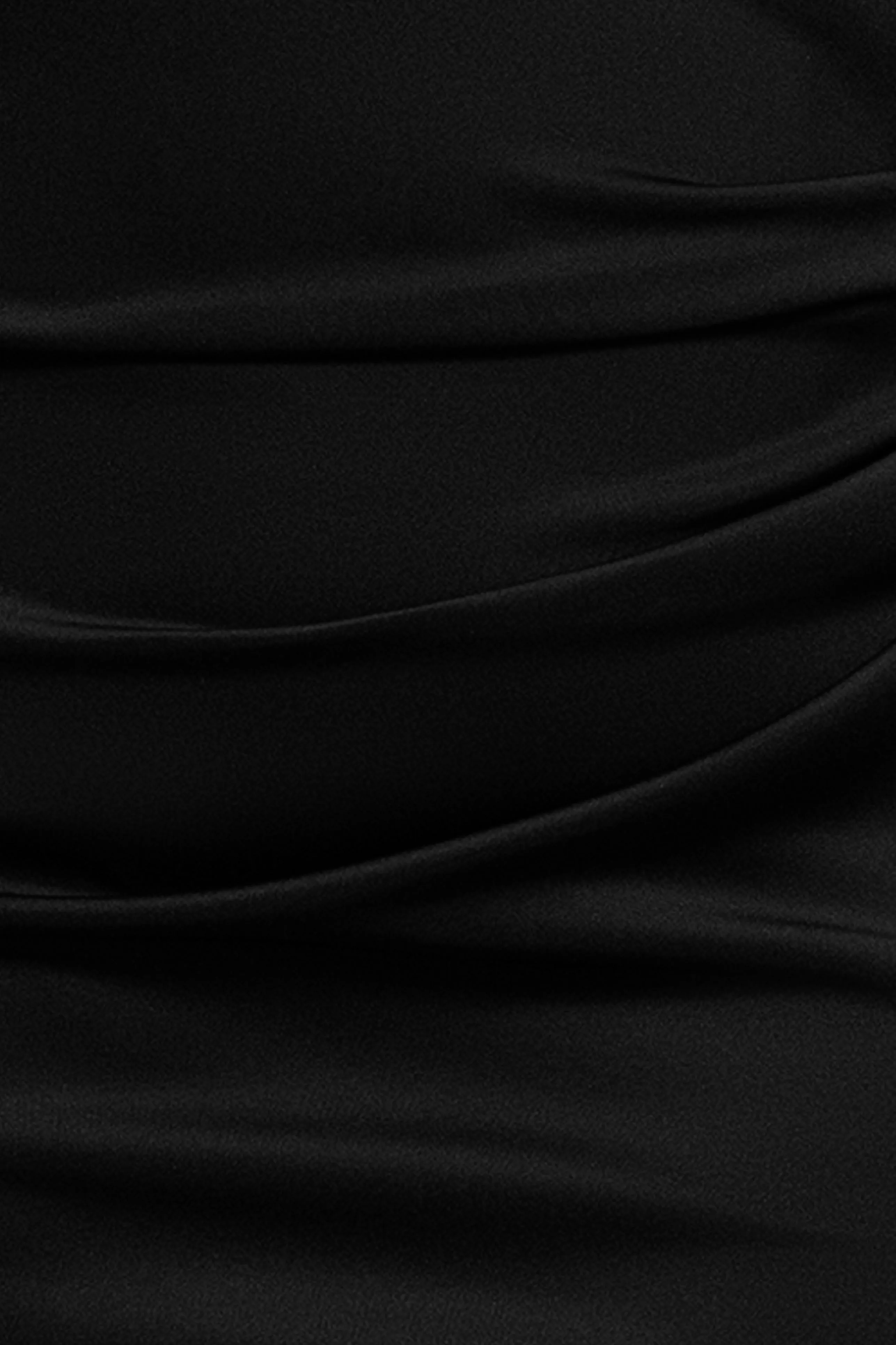 Plus "Lenore " Long Asymmetrical Neckline Scuba Dress sold by Xscape product image thumbnail 5