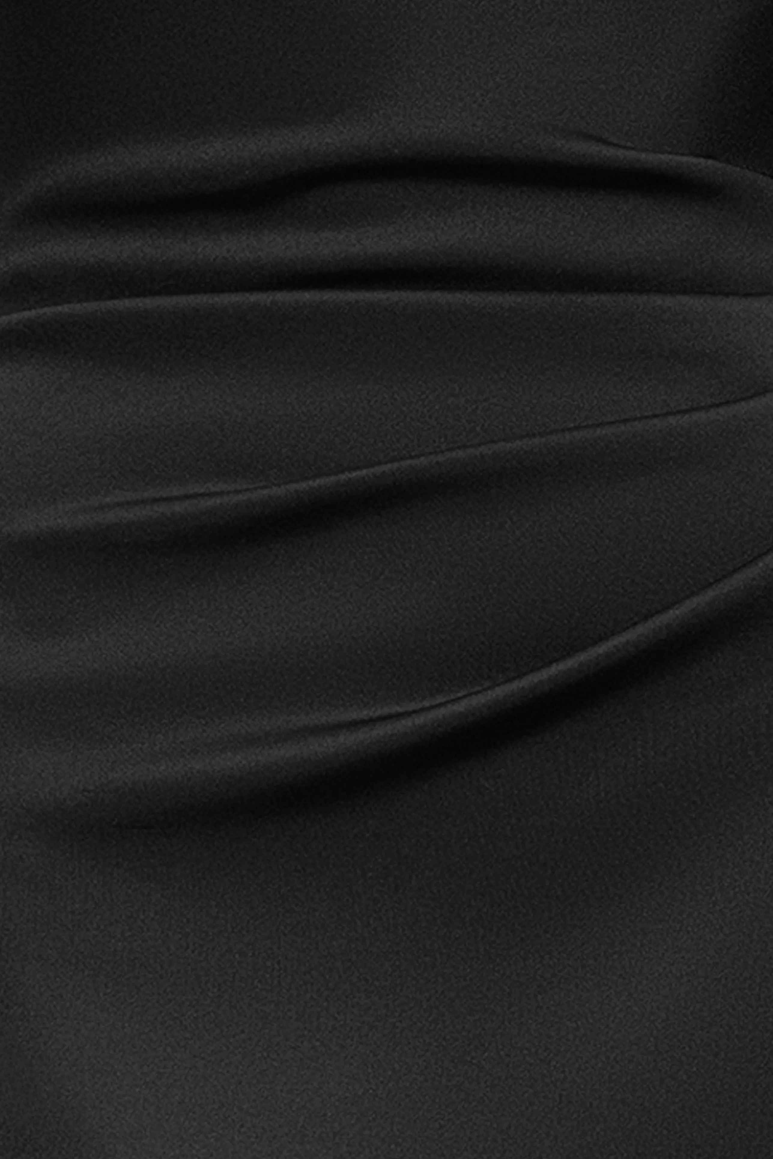 "Gigi" Scuba Cross Neck Ruffle Floor Length Dress sold by Xscape product image thumbnail 5