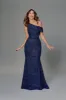 "Claire" Soutache Lace Off Shoulder Floor Length Dress sold by Xscape