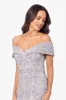 "Jill" Off The Shoulder Long Lace Dress sold by Xscape