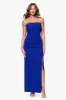 "Anne" Scuba Crepe Strapless Floor Length Dress sold by Xscape
