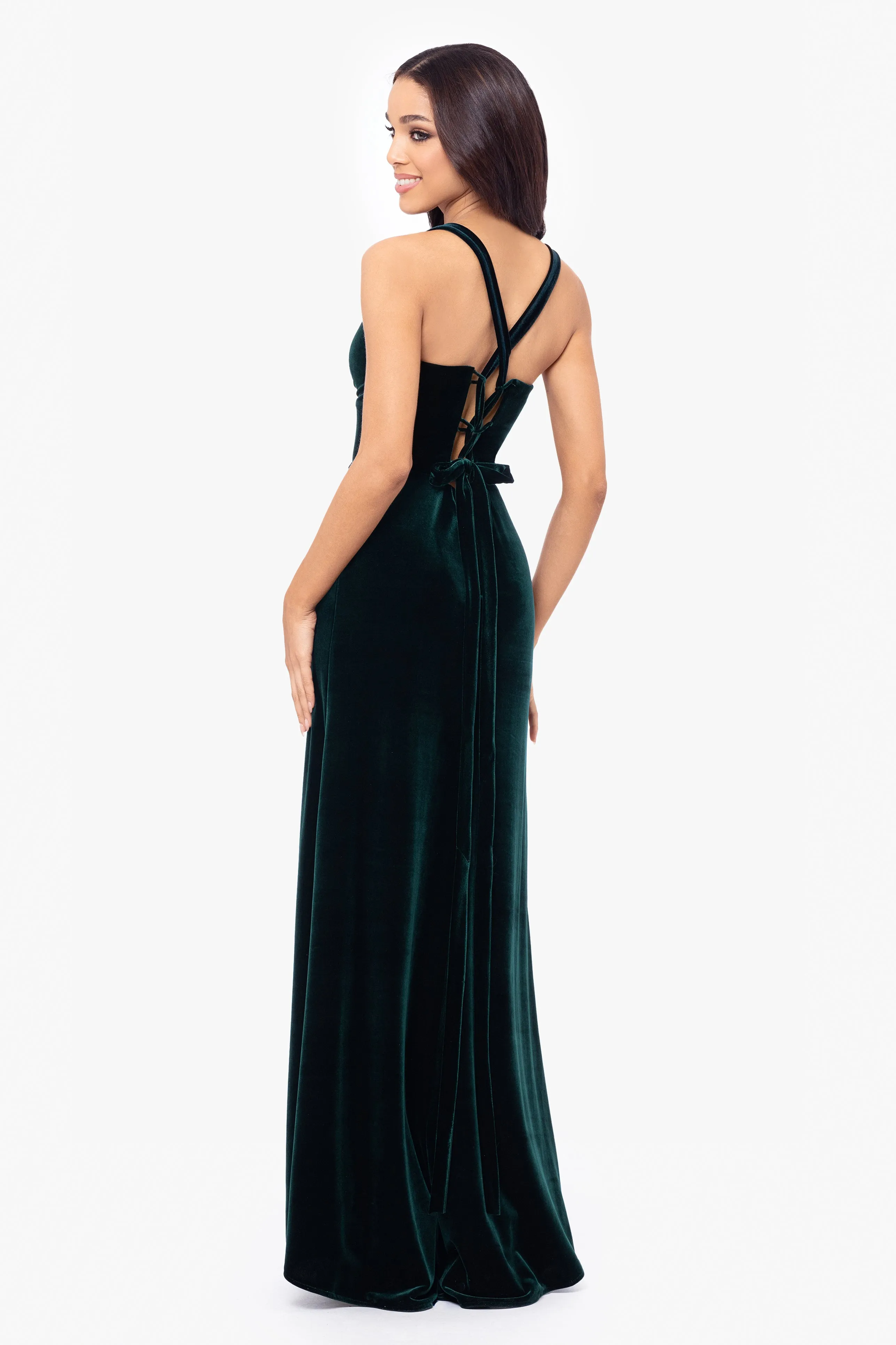 Blondie Nites "Astor" Embellished Velvet Floor Length Dress sold by Xscape product image thumbnail 3