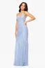 Blondie Nites "Kailey" Sequin Corset Floor Length Dress sold by Xscape