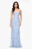 Blondie Nites "Kailey" Sequin Corset Floor Length Dress sold by Xscape