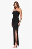 "Anne" Scuba Crepe Strapless Floor Length Dress sold by Xscape