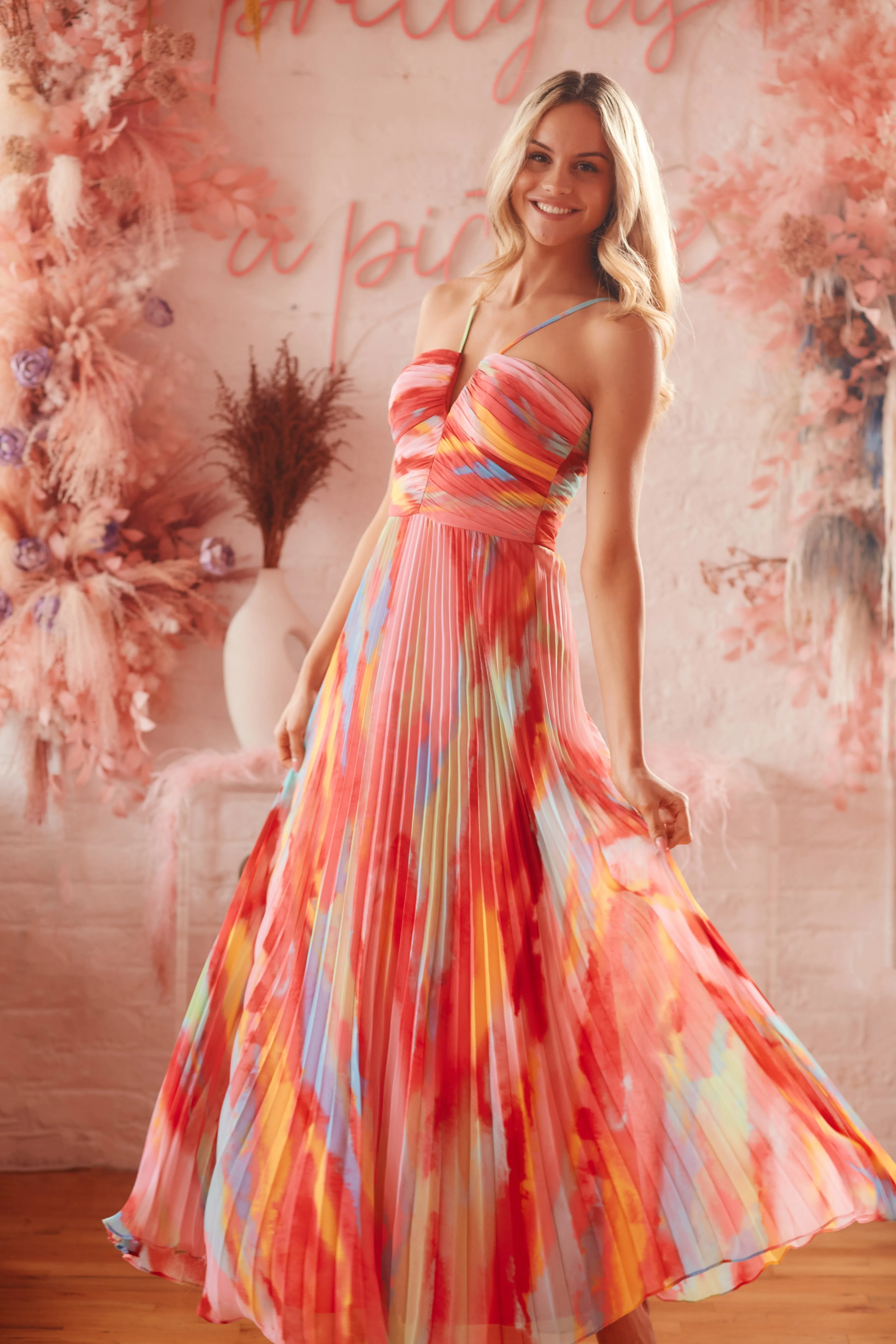 "Danielle" Long Chiffon Halter Neck Dress sold by Xscape product image thumbnail 5