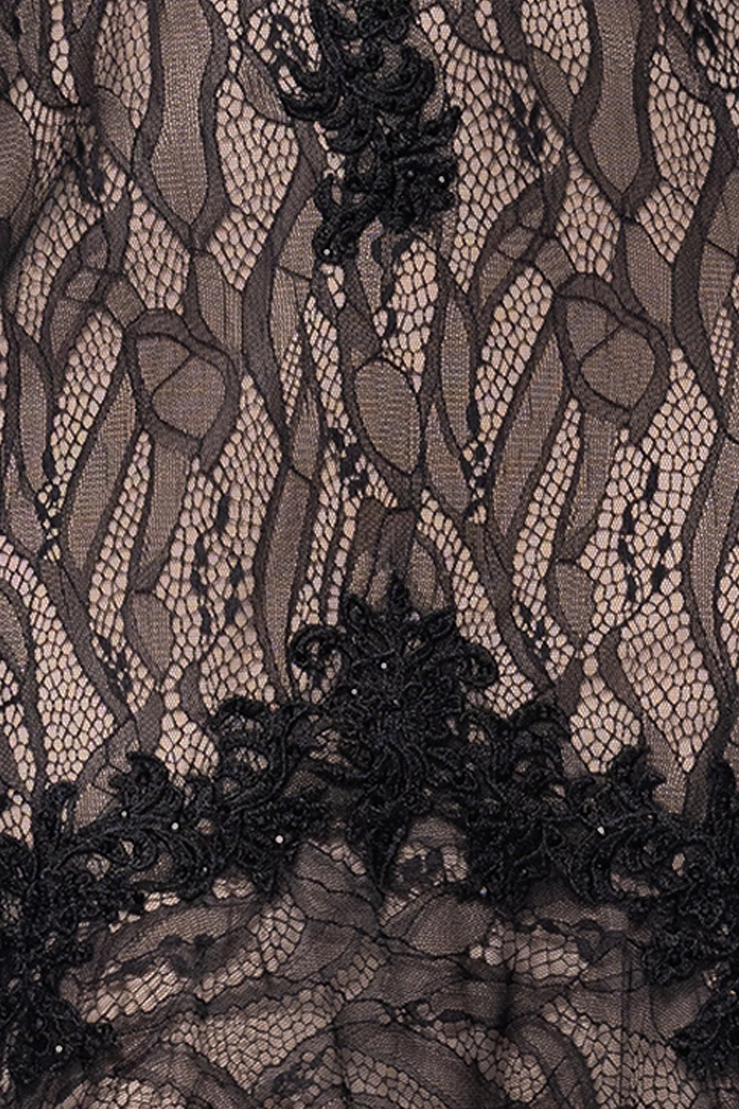 Blondie Nites "Marina" Lace Applique Floor Length Dress sold by Xscape product image thumbnail 5