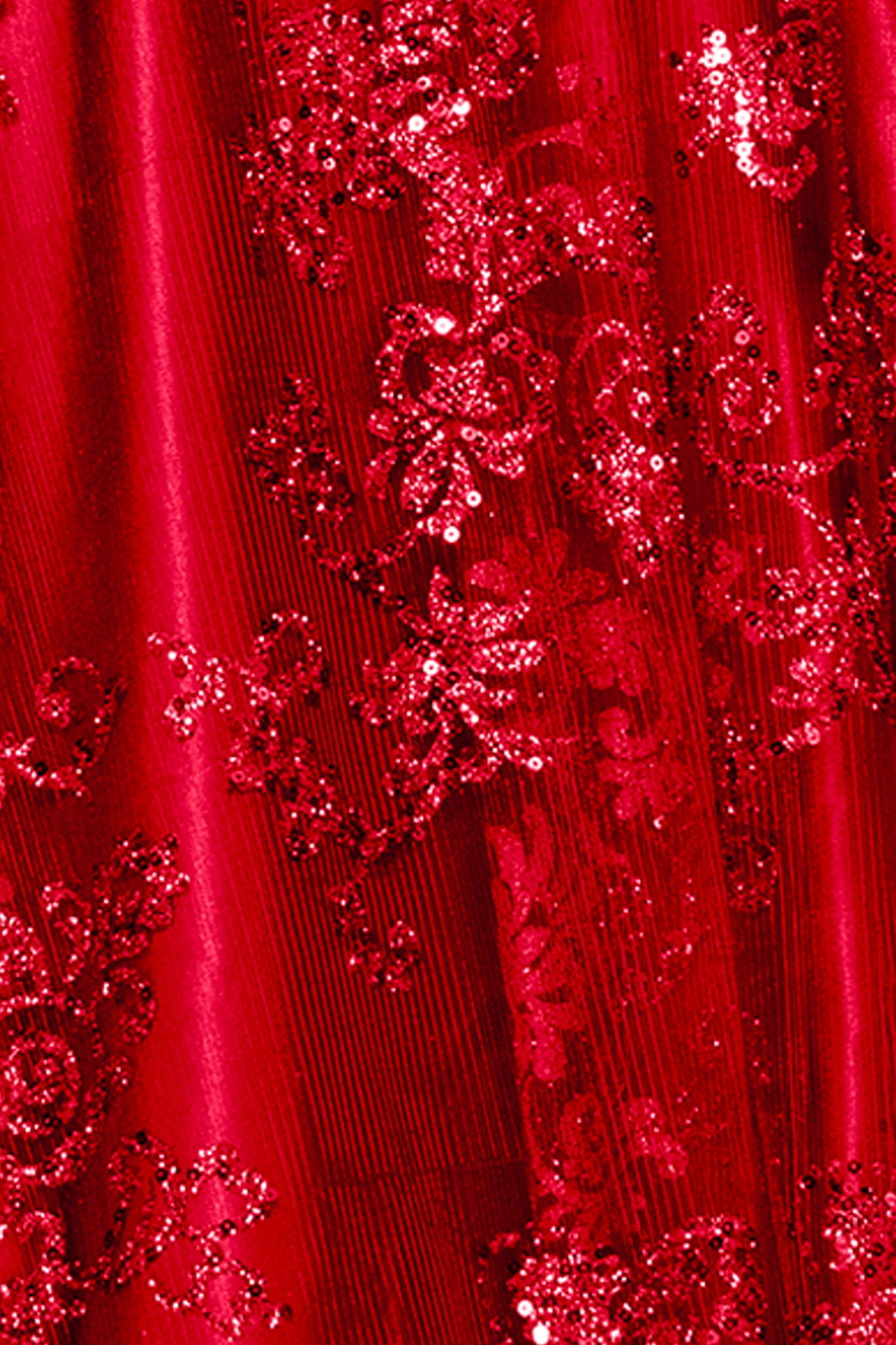 Blondie Nites "Tori" Strapless Glitter Mesh Corset Gown sold by Xscape product image thumbnail 5