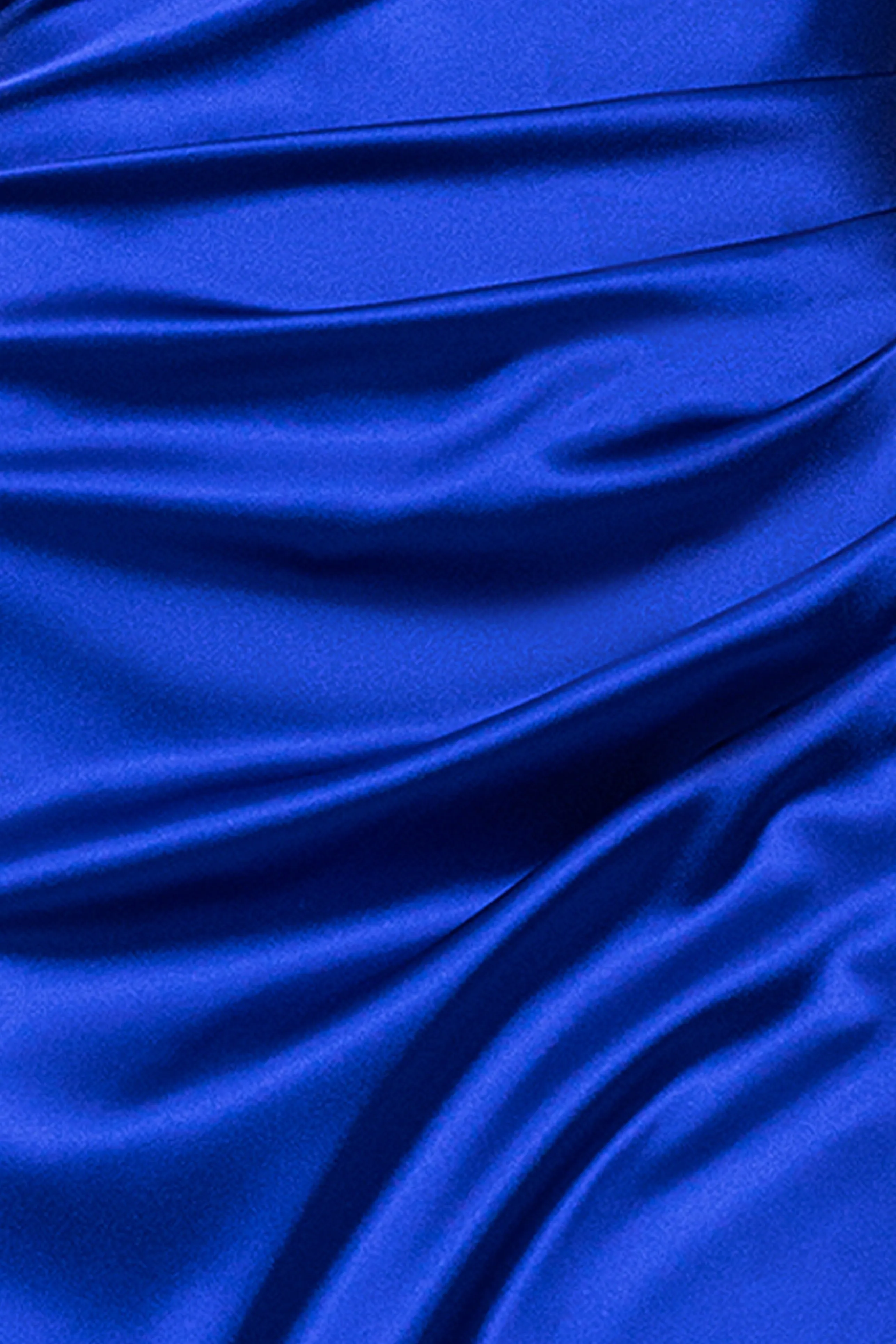 Blondie Nites "Molly" Satin Strapless Leg Slit Floor Length Dress sold by Xscape product image thumbnail 5