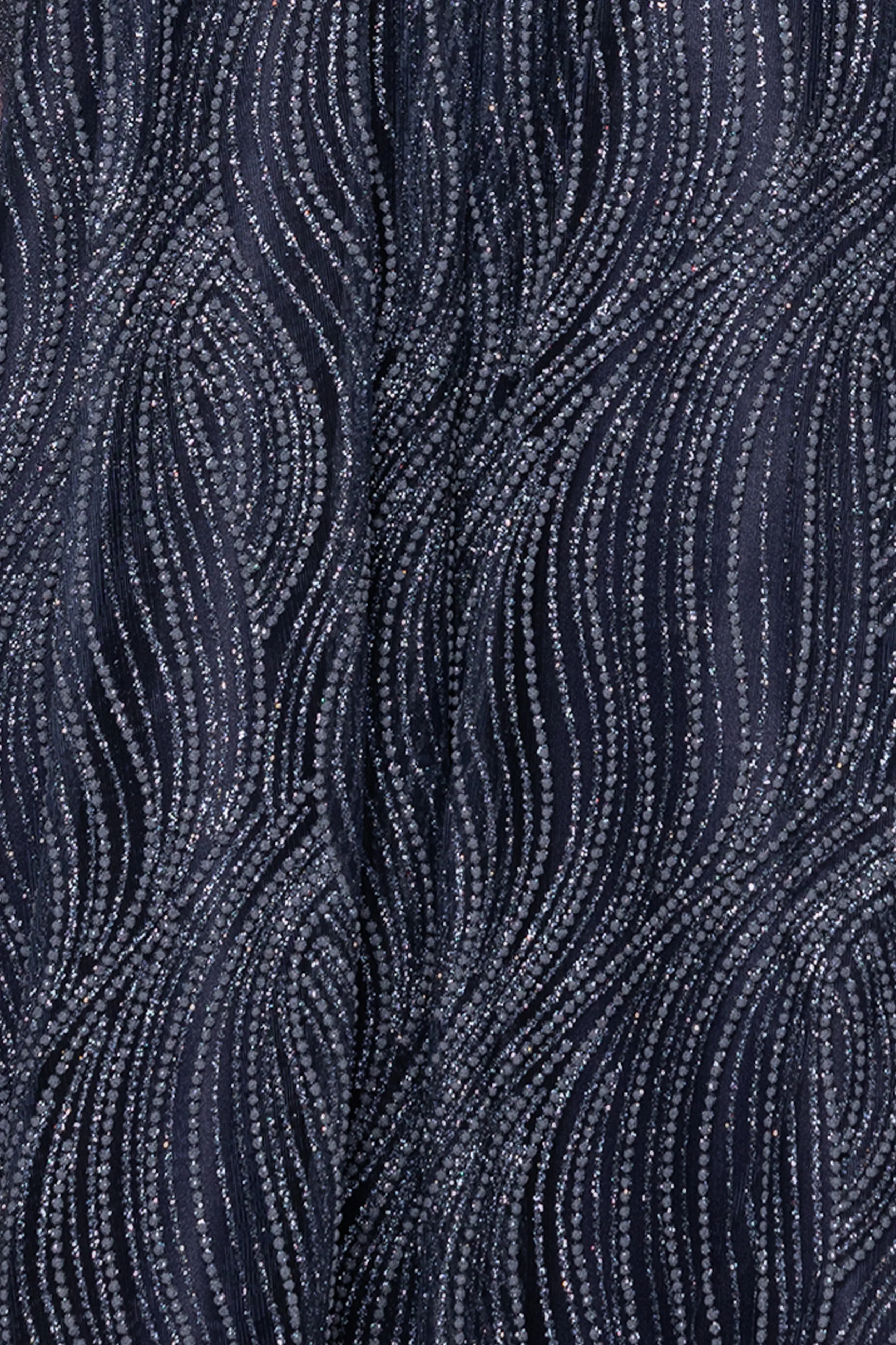 Blondie Nites "Samantha" Puff Glitter Spaghetti Strap Floor Length Dress sold by Xscape product image thumbnail 5