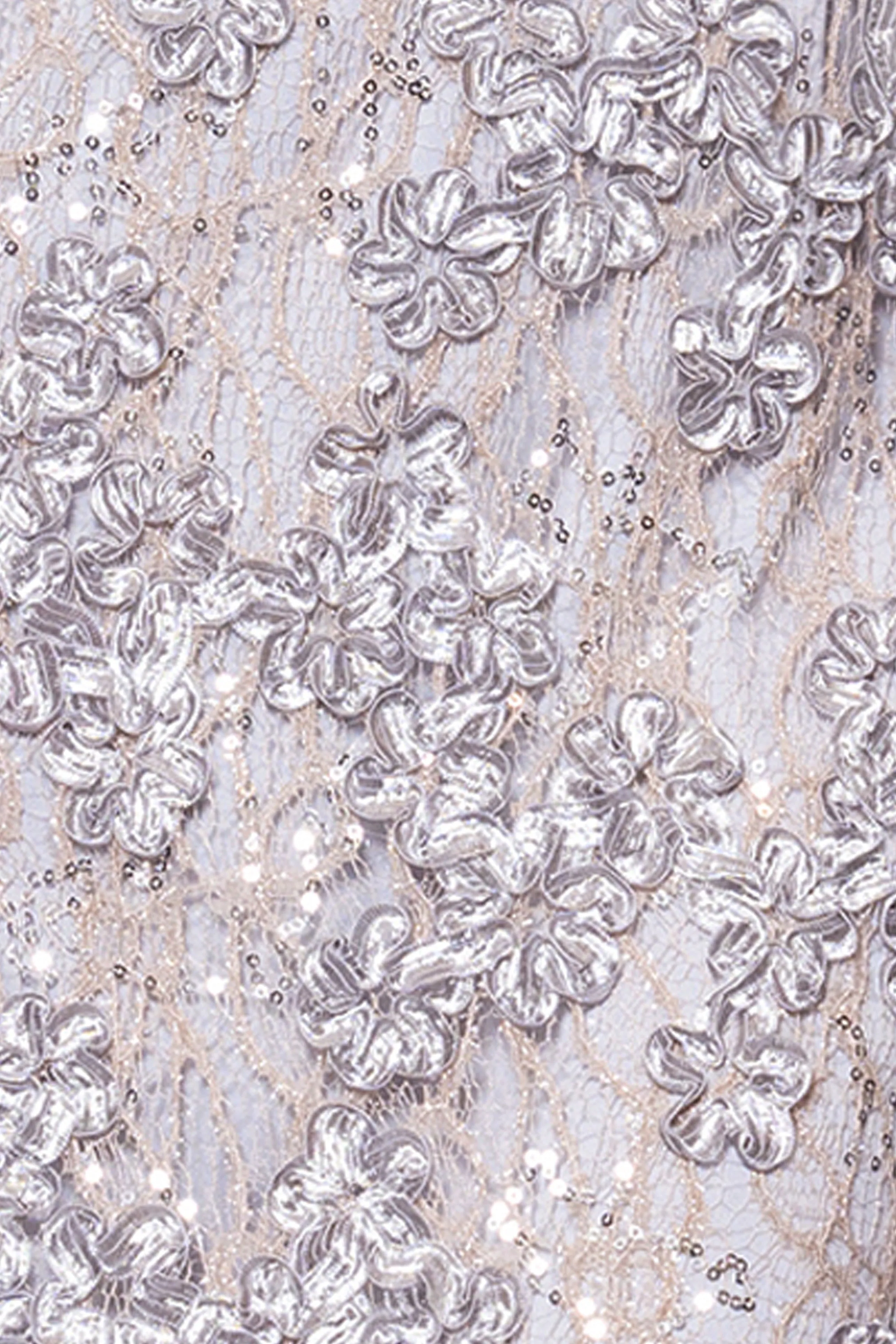 "Alex" Soutache Lace V-Neck Long Sleeve Knee Length Dress sold by Xscape product image thumbnail 5