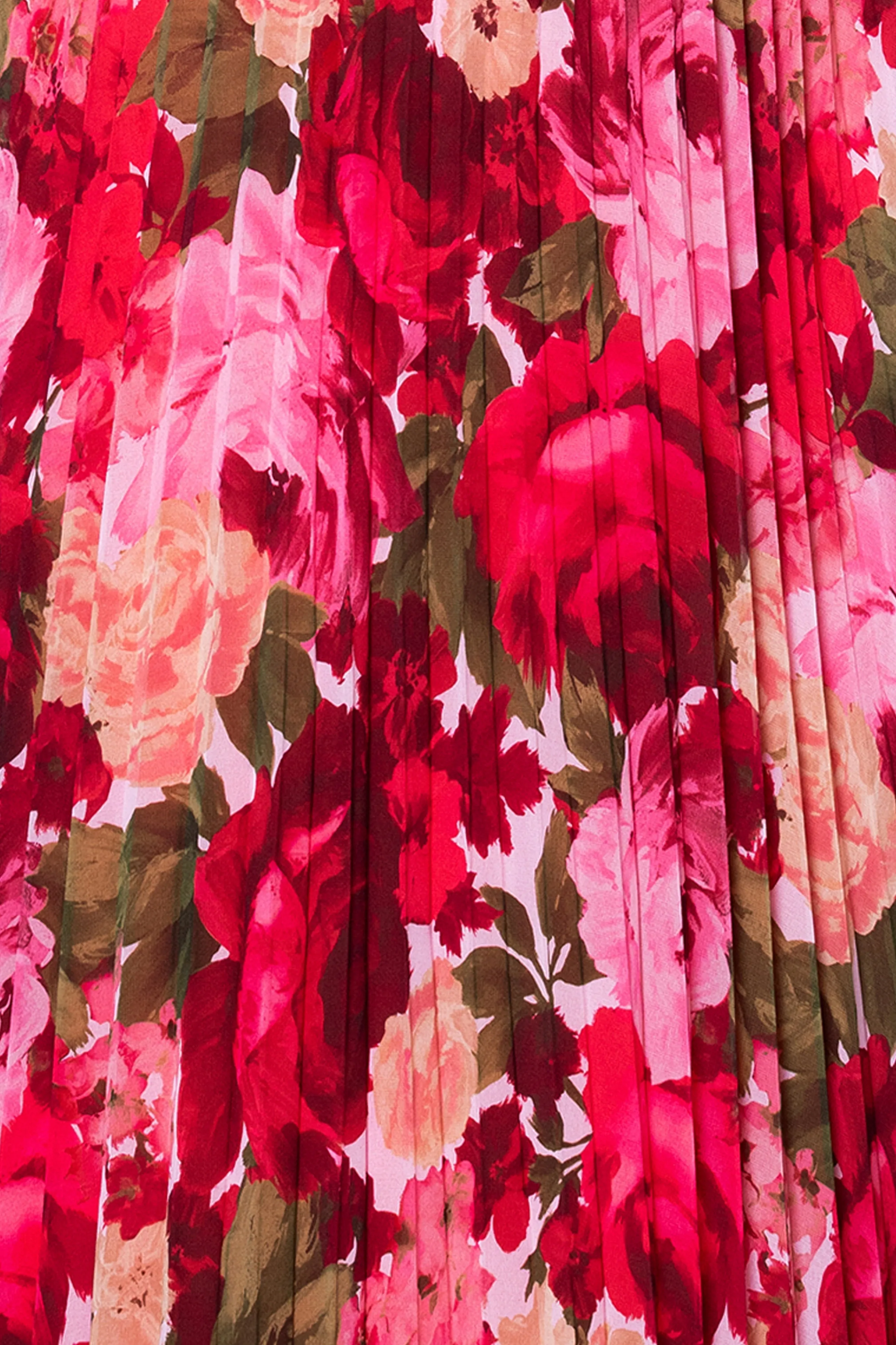 Petite "Kaylin" Print Chiffon Off the Shoulder Floor Length Dress sold by Xscape product image thumbnail 5