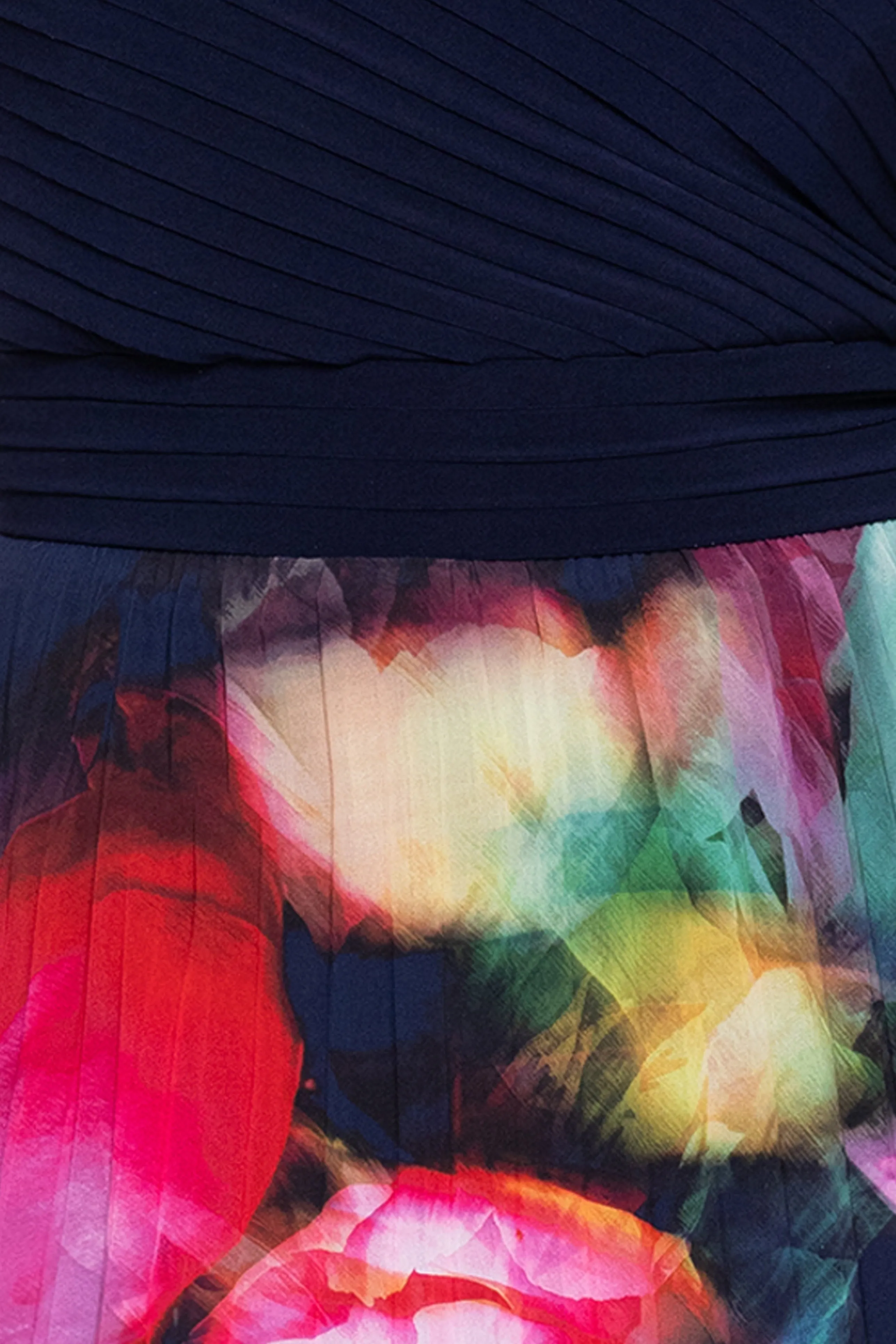 "Mary" Jersey Knit and Print Chiffon One Shoulder Floor Length Dress sold by Xscape product image thumbnail 5