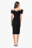 "Natalia" Scuba Crepe Off the Shoulder Ruffle Neck Knee Length Dress sold by Xscape