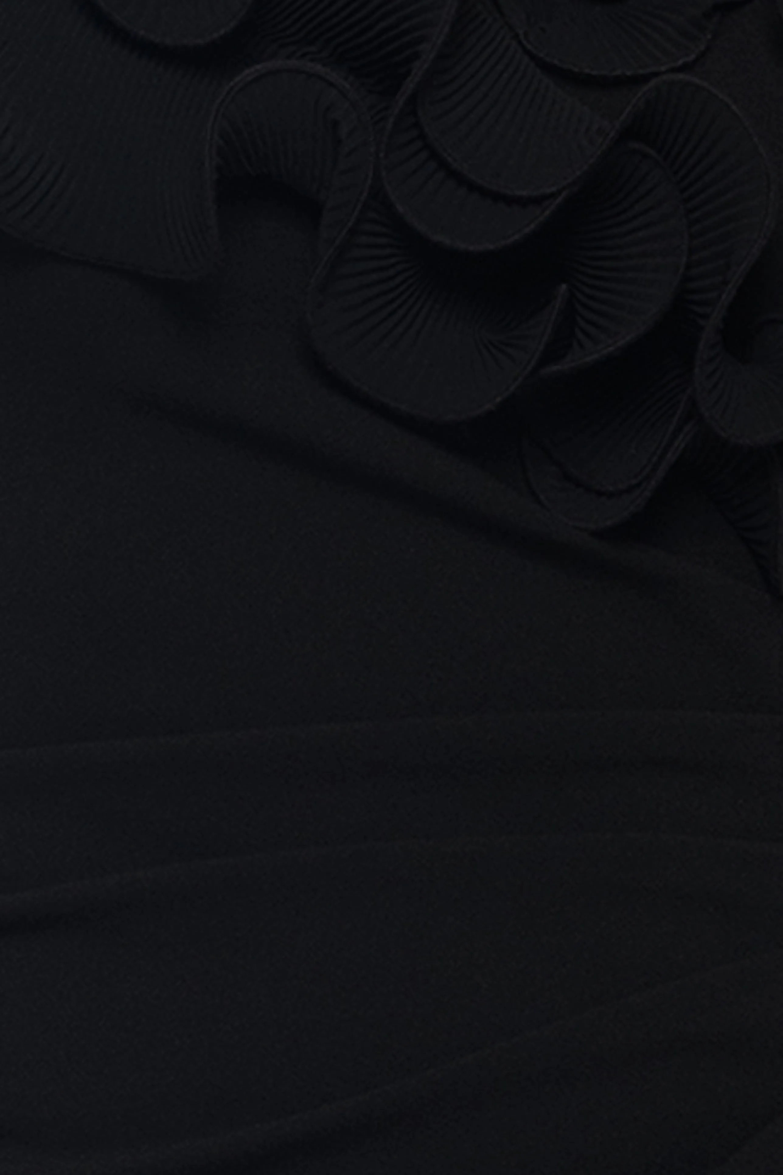 "Natalia" Scuba Crepe Off the Shoulder Ruffle Neck Knee Length Dress sold by Xscape product image thumbnail 5