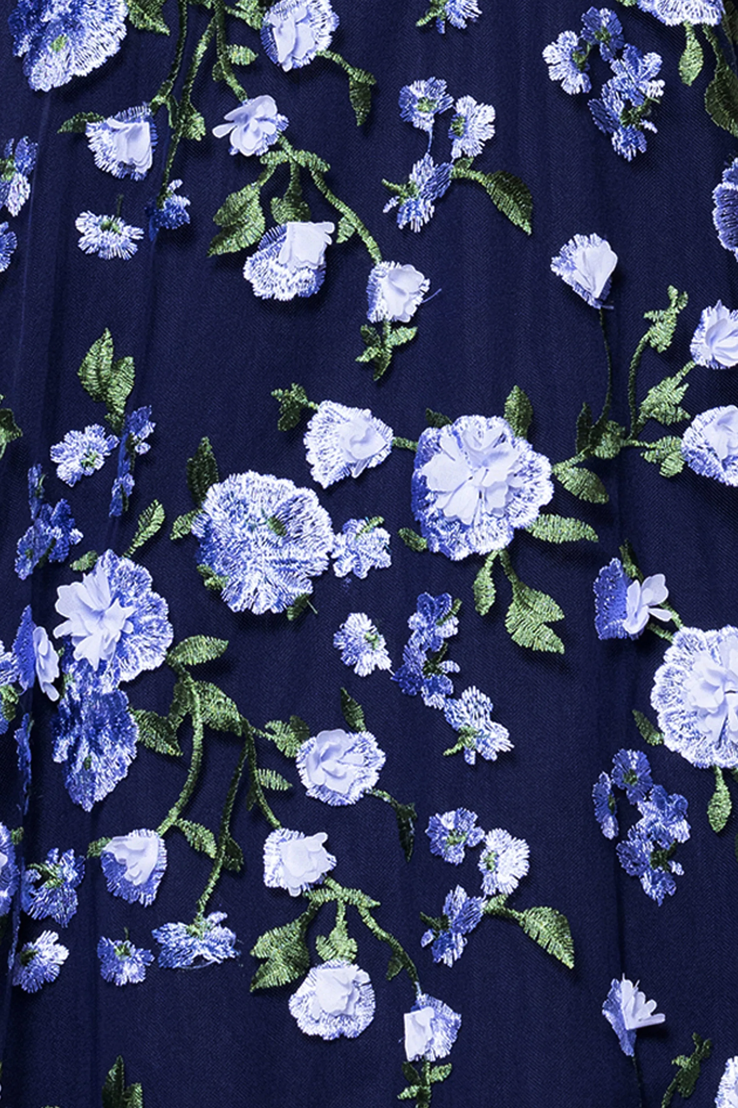 "Trina" 3D Midi Embellished Floral V-Neck Spaghetti Strap Dress sold by Xscape product image thumbnail 5