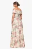 "Rachel" Print Floral Brocade Floor Length Dress sold by Xscape