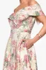 "Rachel" Print Floral Brocade Floor Length Dress sold by Xscape