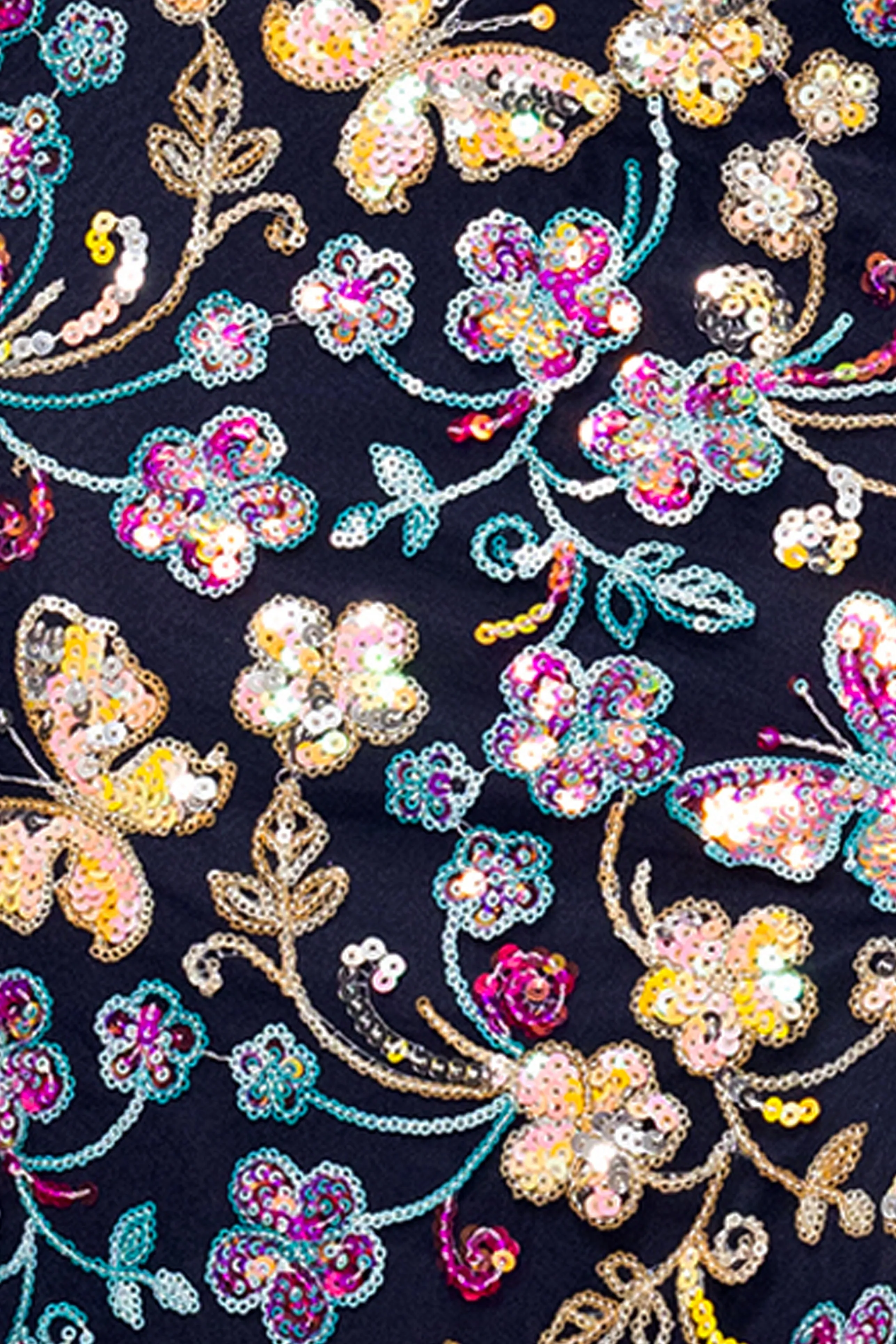 Blondie Nites "Carmen" Sequin Pattern V-Neck Floor Length Dress sold by Xscape product image thumbnail 5