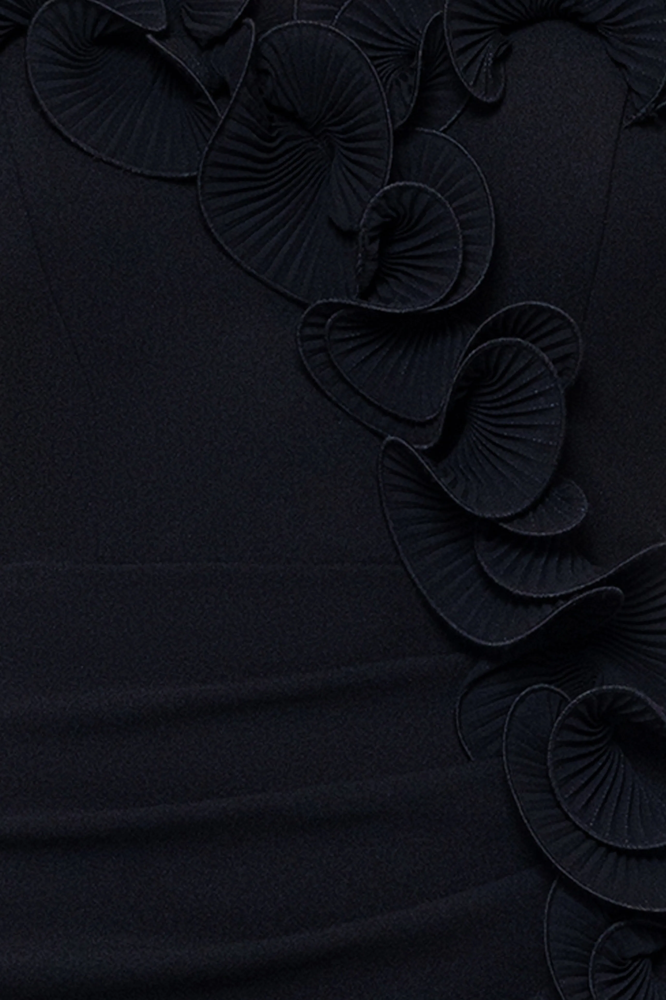 "Kimberly" Scuba Crepe Chiffon Ruffle Strapless Floor Length Dress sold by Xscape product image thumbnail 5