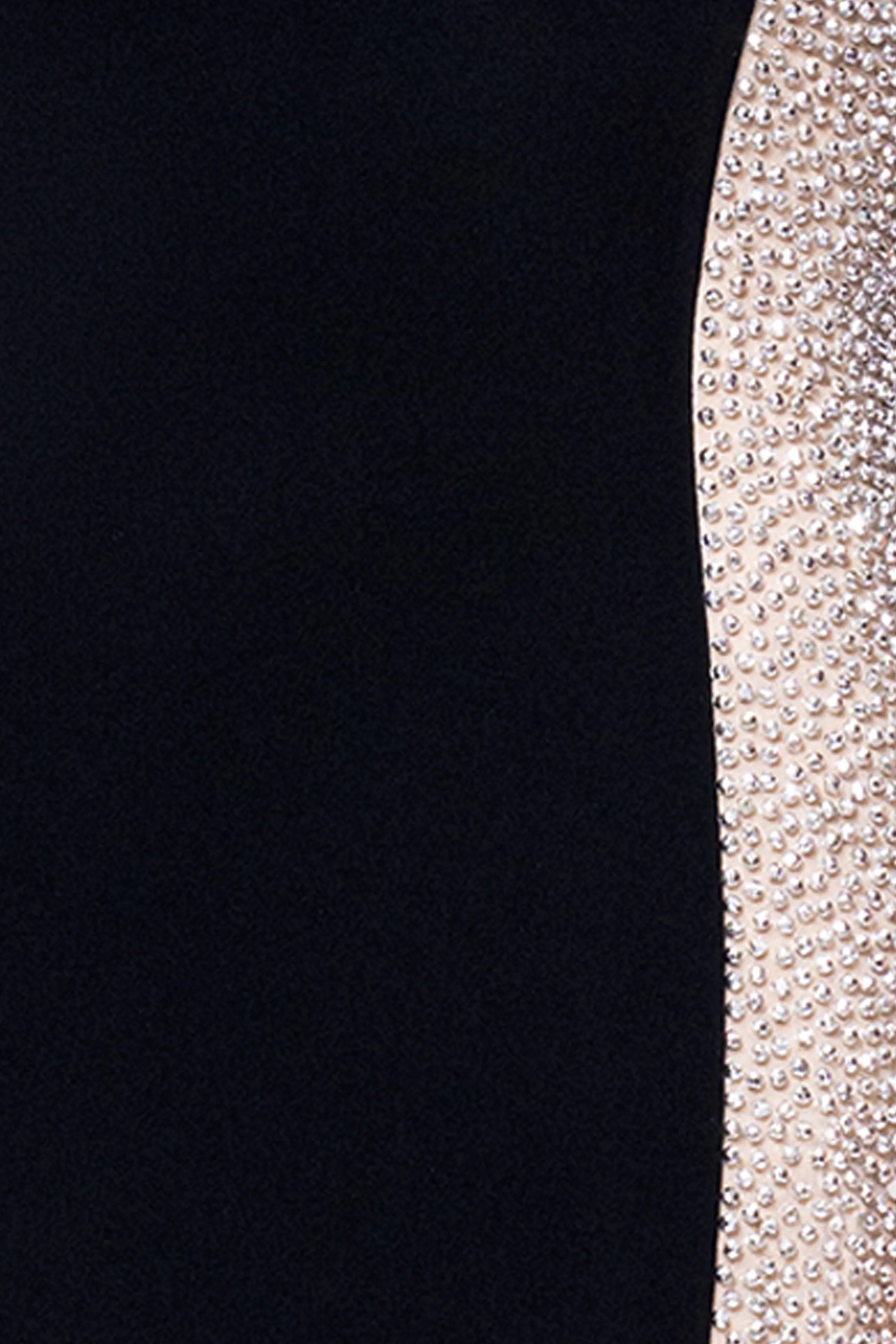 "Johanna" Caviar Beaded Jersey Knit Off the Shoulder Floor Length Dress sold by Xscape product image thumbnail 5