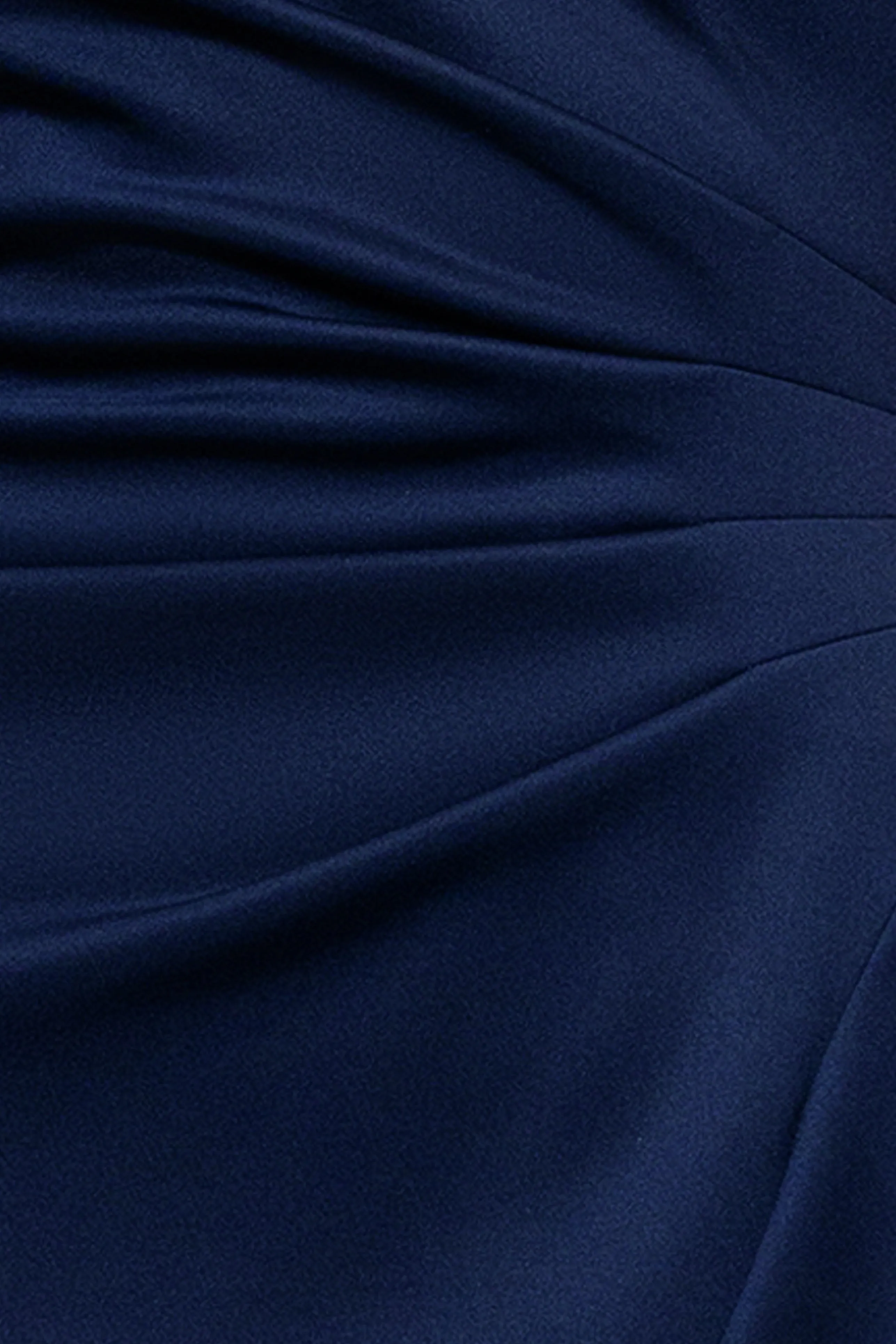 "Flo" Long Techno Scuba One Shoulder Ruffle Dress sold by Xscape product image thumbnail 5