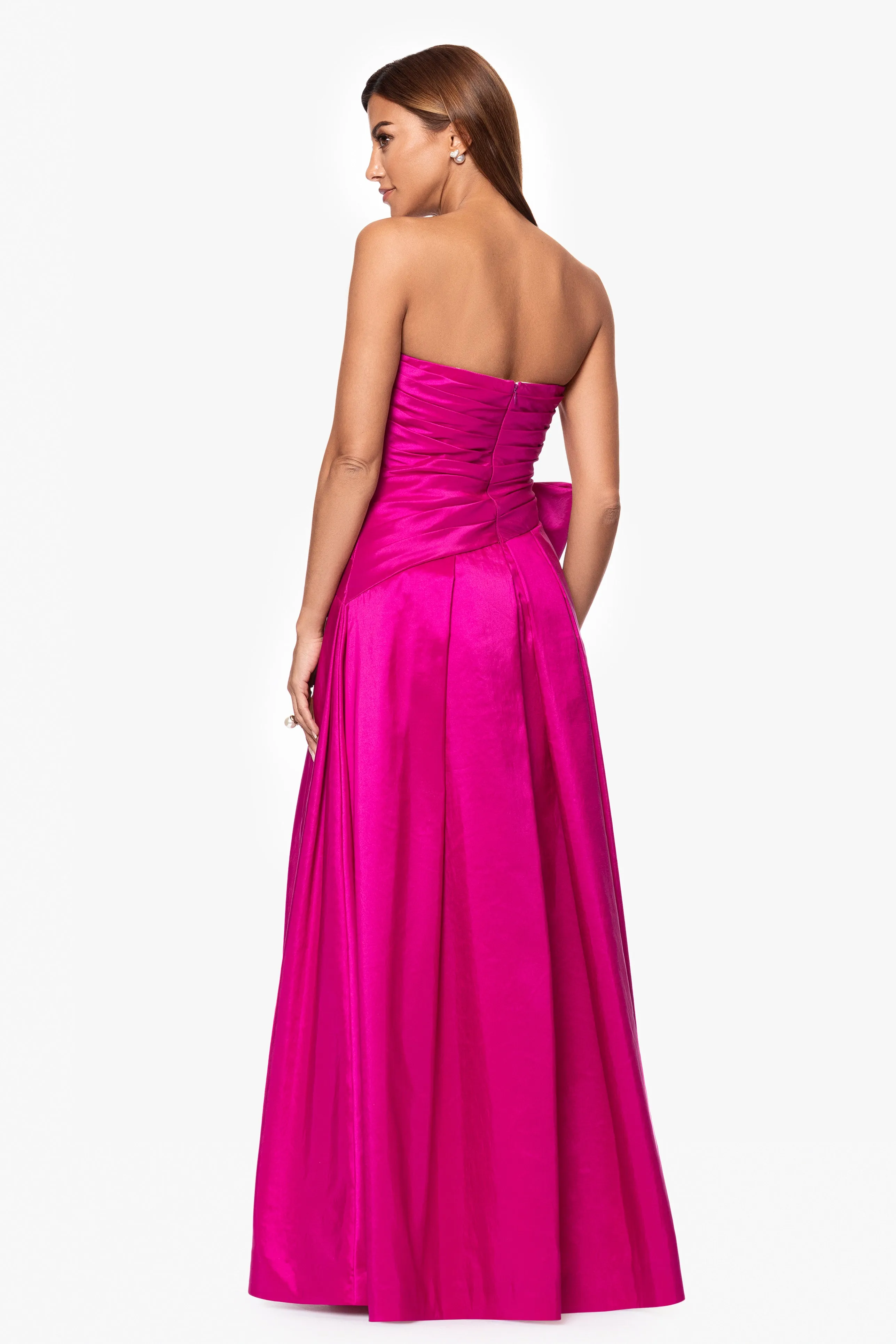 "Maddison" Taffeta Strapless Floor Length Floor Length Dress sold by Xscape product image thumbnail 3