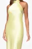 "Roxanna" Satin Halter Neck Floor Length Dress sold by Xscape