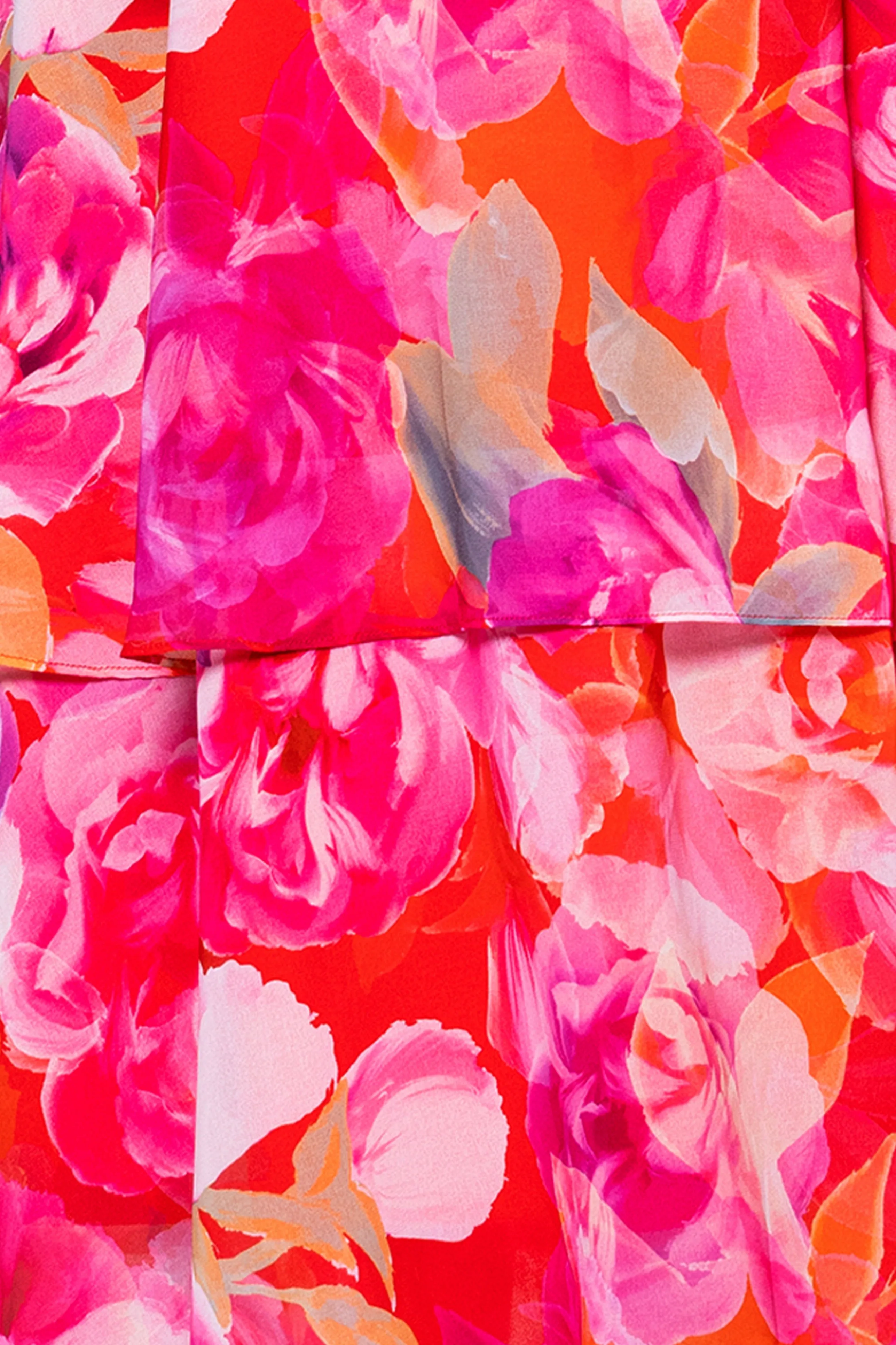 Plus "Norene" Print Chiffon Long Sleeve Ruffle Floor Length Dress sold by Xscape product image thumbnail 5