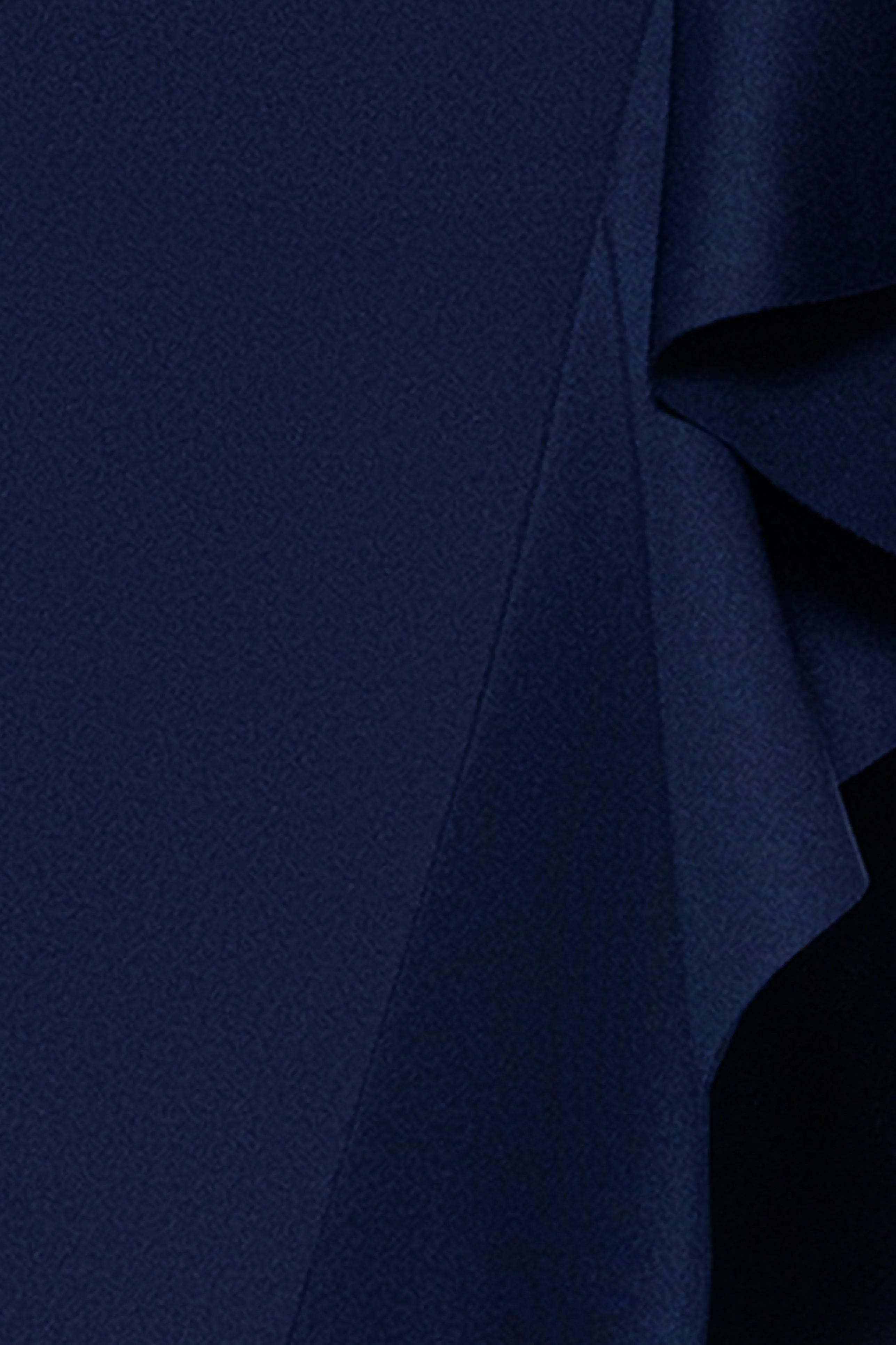 Petite "Carrie" Techno Scuba One Shoulder Knee Length Ruffle Dress sold by Xscape product image thumbnail 5