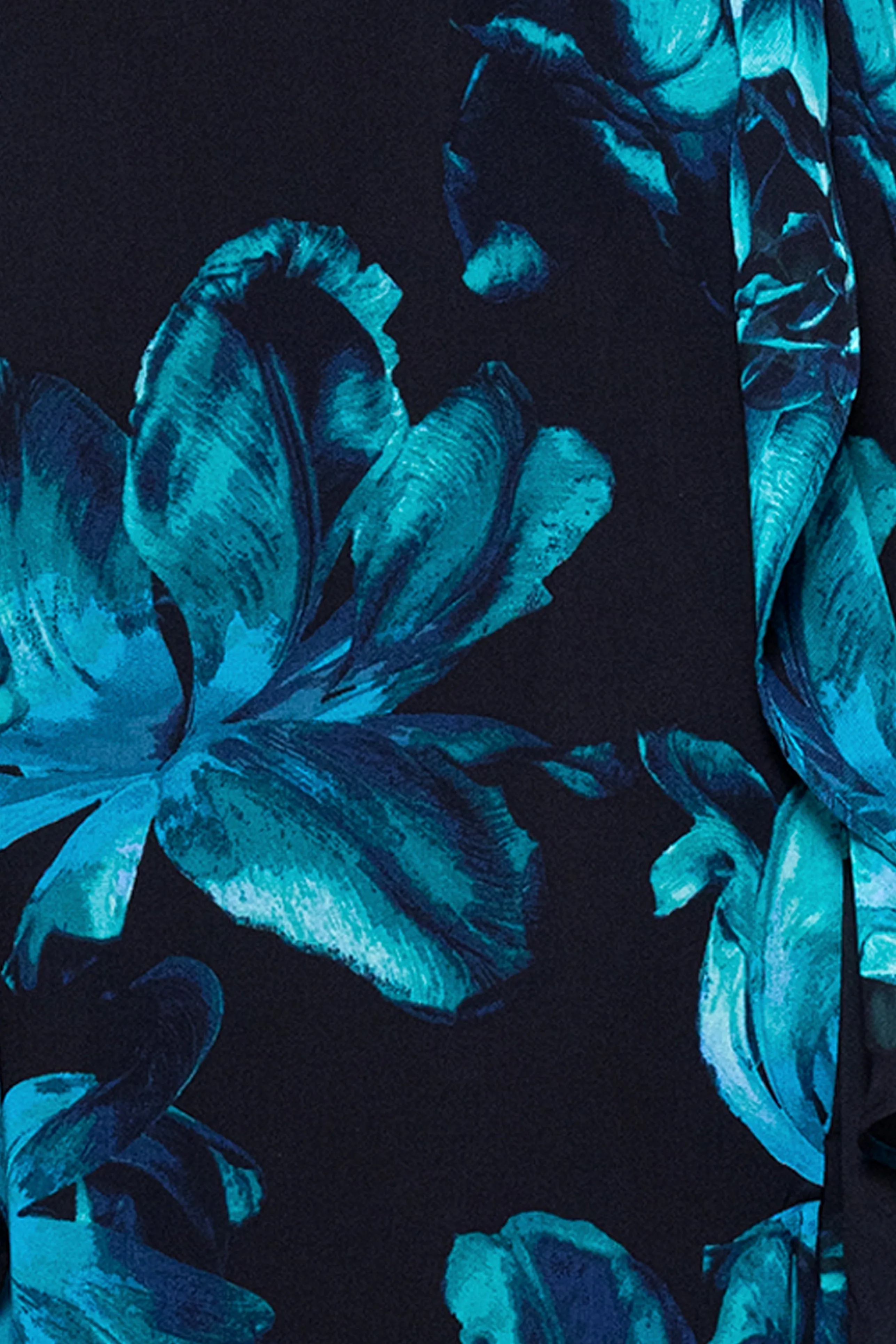 Plus "Edwina" Print Chiffon Drop Shoulder Long Sleeve Floor Length Dress sold by Xscape product image thumbnail 5