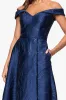 "Kristine" Jacquard Off the Shoulder Sweethear Neckline Floor Length Dress sold by Xscape