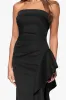 "Jacqueline" Techno Scuba Strapless Ruffle Floor Length Dress sold by Xscape