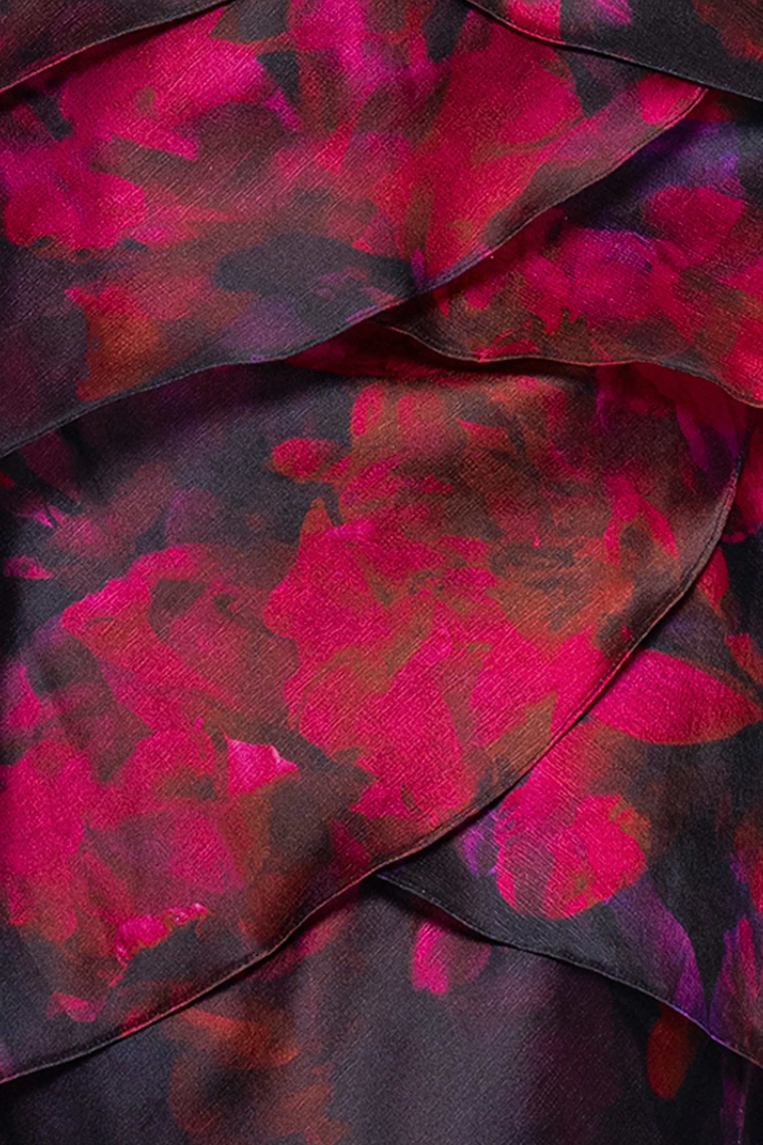 "Brie" Print Organza Off the Shoulder Tiered Floor Length Dress sold by Xscape product image thumbnail 5